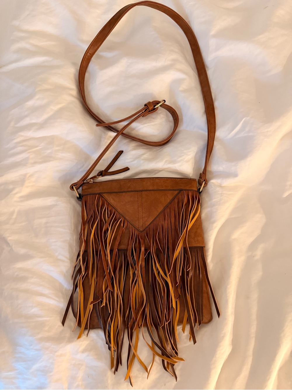 CATO Fringe Crossbody Bag in Brown